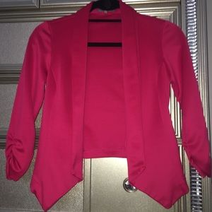 Hot pink blazer size xs